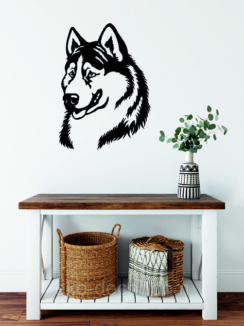 Декоративное настенное Панно «Хаски» , Декор на стену 90*66 см, Черный Киев - изображение 8