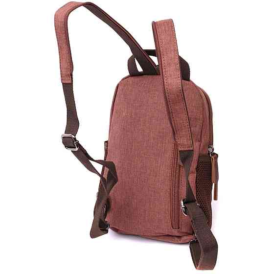 Невеликий рюкзак з поліестру з великою кількістю кишень Коричневий (Vintage) Київ
