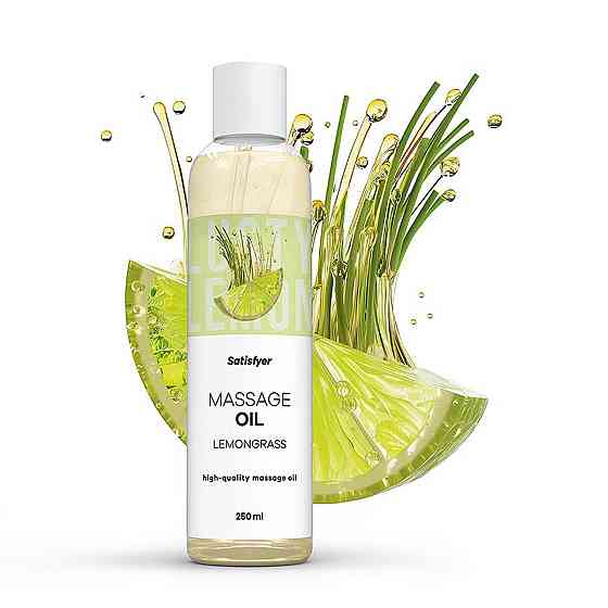 Розпродаж!!! Масажна олія Satisfyer Massage Oil Lemongrass 250 мл (термін 30.04.2027) Sex Aura Київ
