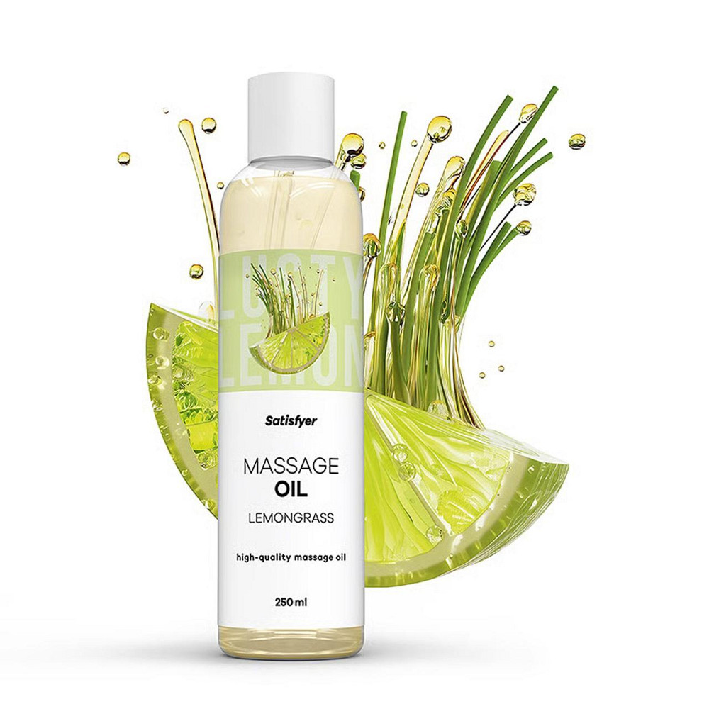 Розпродаж!!! Масажна олія Satisfyer Massage Oil Lemongrass 250 мл (термін 30.04.2027) Sex Aura Київ - фото 2
