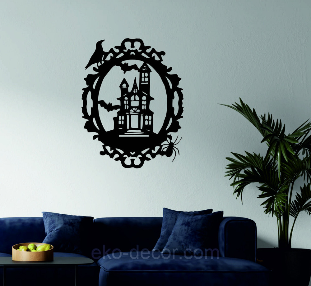 Декоративне настінне Панно «Замок», Декор на стіну 110*86 см, Чорний Київ - фото 5