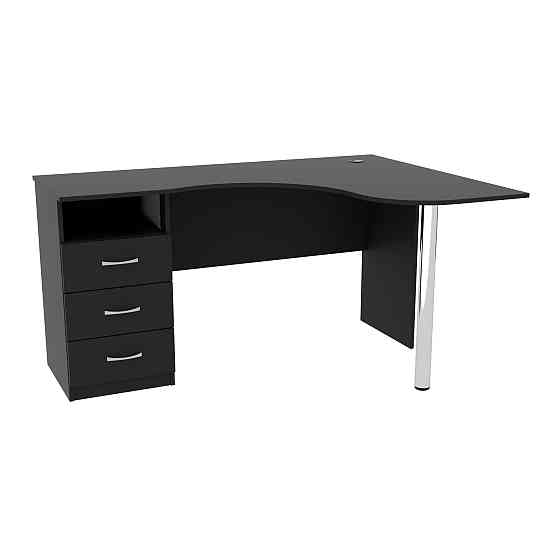 Стіл кутовий з шухлядами ОСК-4, Антрацит, 1500/1100/760 Львів