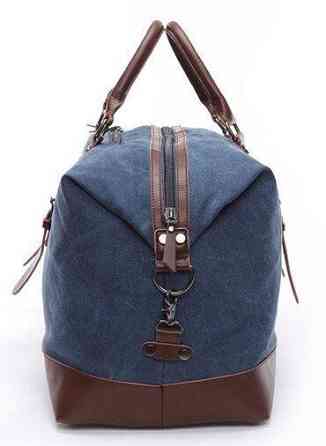 Дорожня сумка текстильна велика Vintage 20083 Синя Київ