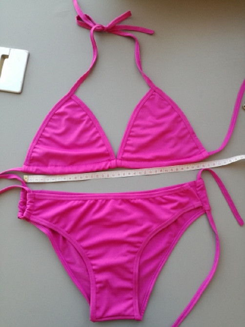 Купальник ліф шторки без поролону one size малиновий Київ - фото 2