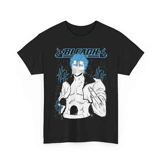 Футболка для хлопчика з аніме принтом Бліч оверсайз (зріст від 165 до 180) Чорний AnimeJ0434m Дніпро
