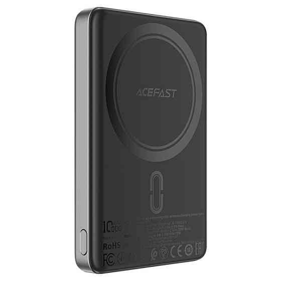 Зовнішній акумулятор ACEFAST M12 PD20W ultra-thin magnetic wireless charging power bank 10000mAh, Black Київ