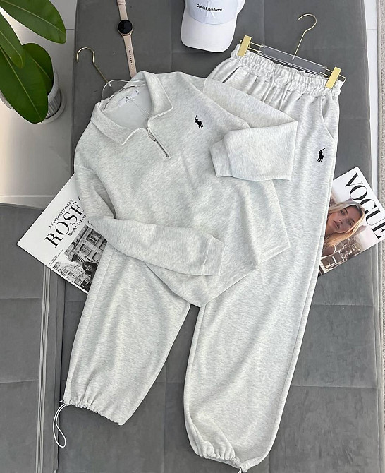 Женский прогулочный костюм двойка: кофта и штаны двунить Меланж, 40/44 Одесса - изображение 1