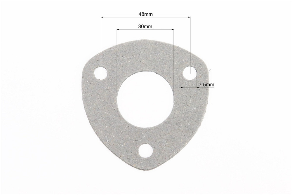 Прокладка глушника R175A/R180NM 3отв., коліно-глушник, к-кт 5шт, (на блістері) Київ - фото 3