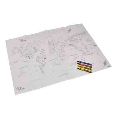 Набор для творчества Crayola Раскраска Карта мира: Вокруг Земли С карандашами (15693) Винница