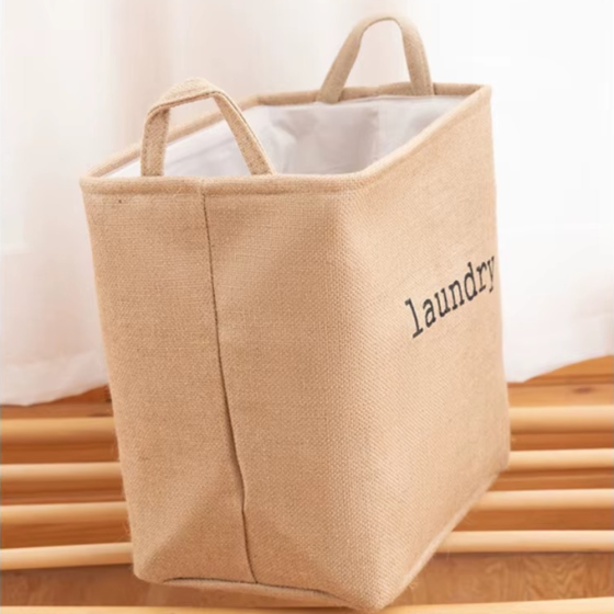 Органайзер-сумка для белья в ванную комнату для вещей складной,корзина для стирки одежды с ручками бежевая Каменец-Подольский