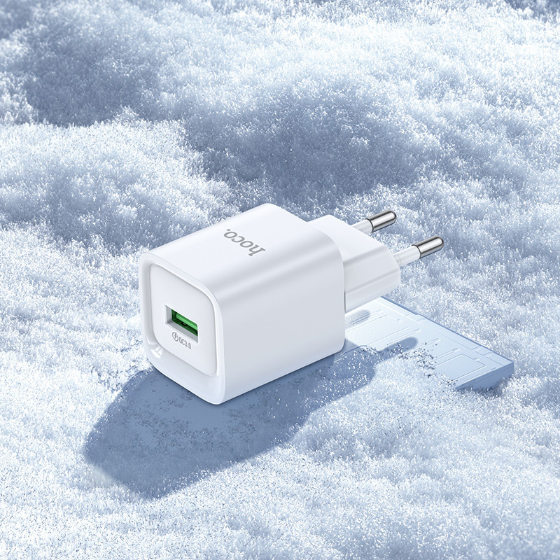 Мережевий зарядний пристрій з кабелем HOCO C145A Charm single port QC3.0 charger set(Type-C) White Одеса - фото 9