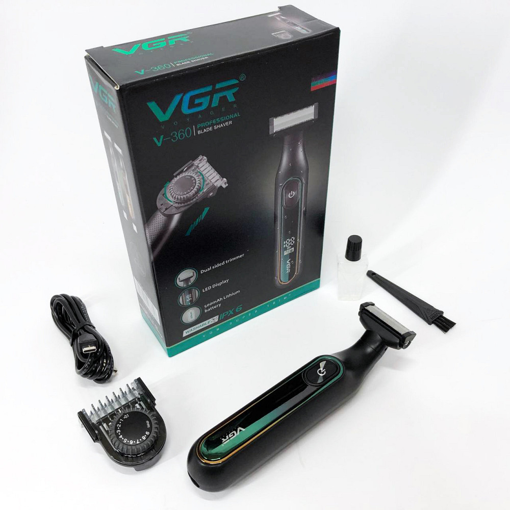 Профессиональная бритва для мужчин VGR V-360, Беспроводная электрическая бритва для бритья KR-58 Львов - изображение 3