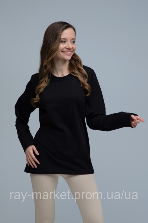 Лонгслів базовий Ray Basic чорний (U0103W-Black) L Київ