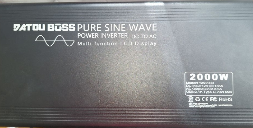 Инвертор 12v/24v Databoss 2000w; FCHAO 12в 2000W Харьков - изображение 3