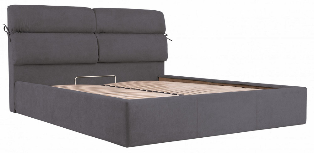 Кровать Edinburgh Comfort 140 х 200 см Мисти Dark Grey С подъемным механизмом и нишей для белья Темно-серый Днепр - изображение 19