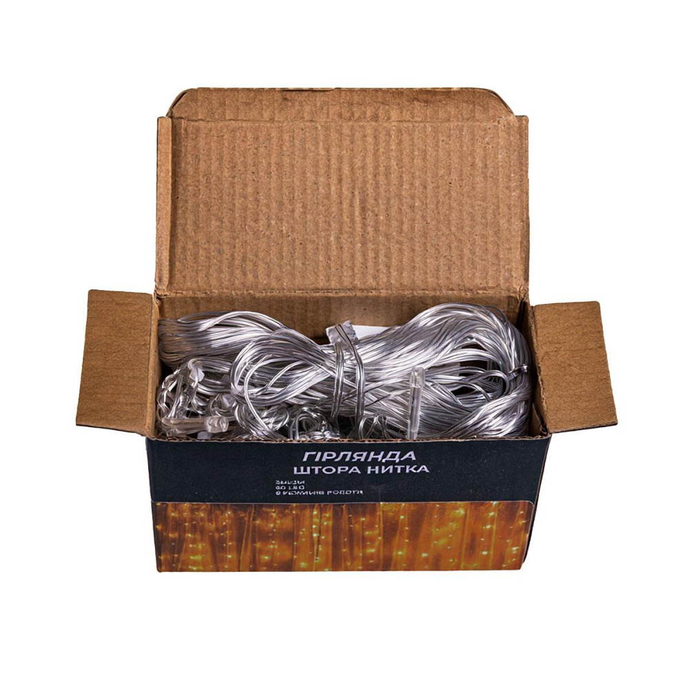 Garlando Новорічна гірлянда штора 2х2 м 80 LED кімнатна білий провід Білий ZWM2280LEDW Коломия - фото 5