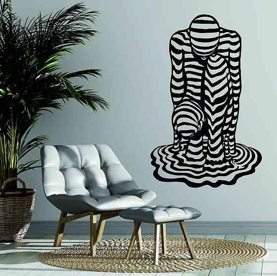 Декоративное настенное Панно «Человек» Декор на стену Чорний, 110*70 см Киев