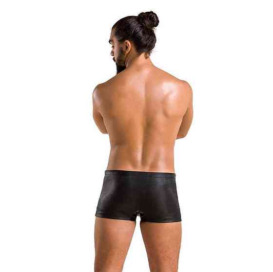 Мужские кожаные боксеры с заклепками Passion 048 SHORT DAVID XXL/XXXL Black Sex Aura Киев