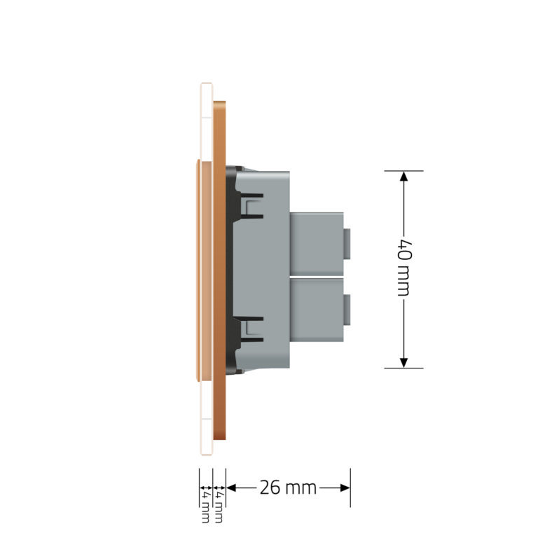 LIVOLO Розетка універсальна 12 стандартів в 1 Livolo золото скло (VL-C7C1C-13) Київ - фото 8