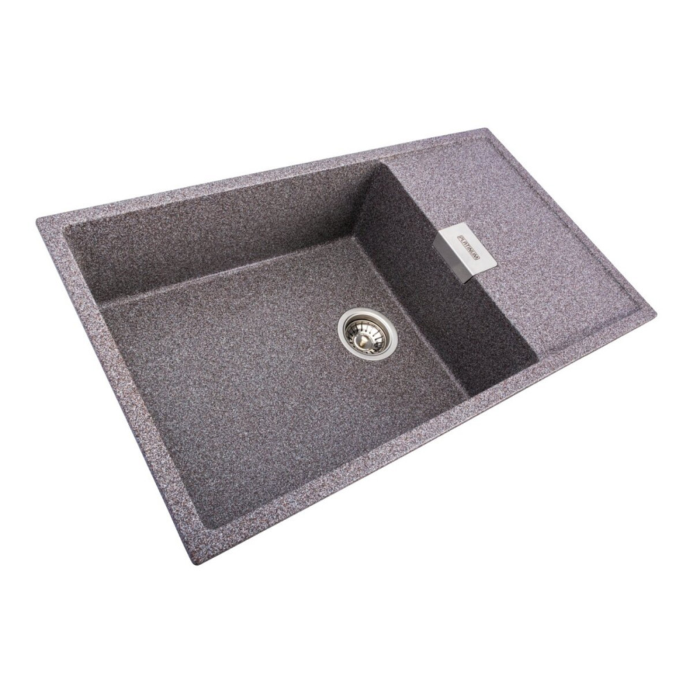 PLATINUM Гранітна мийка для кухні Platinum 8650 DIAMOND матова (мікс) Київ - фото 2