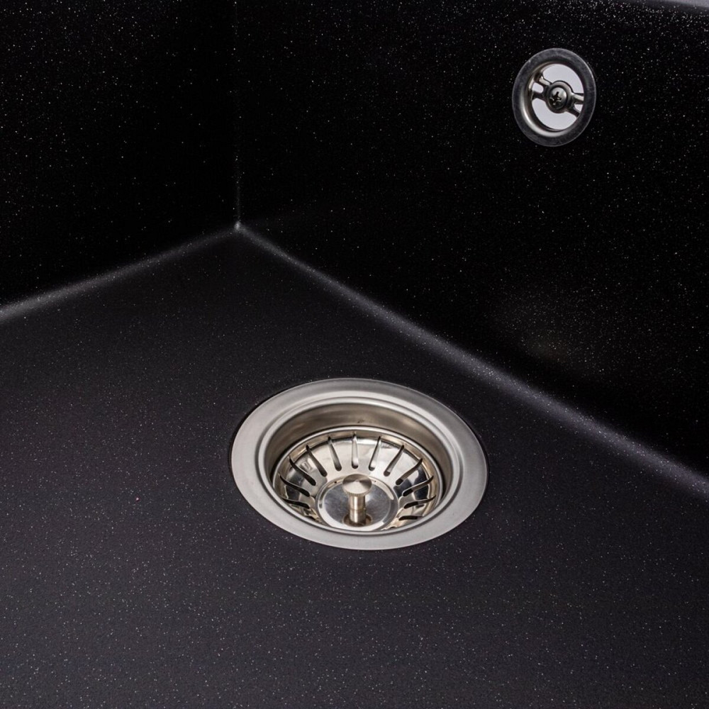 Гранітна матова мийка VALESO MAGNUM 7950 (Чорний металік) Коломыя - изображение 5