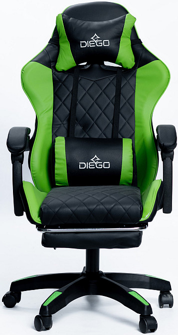 Крісло геймерське DIEGO AERO Black-Green Київ - фото 5
