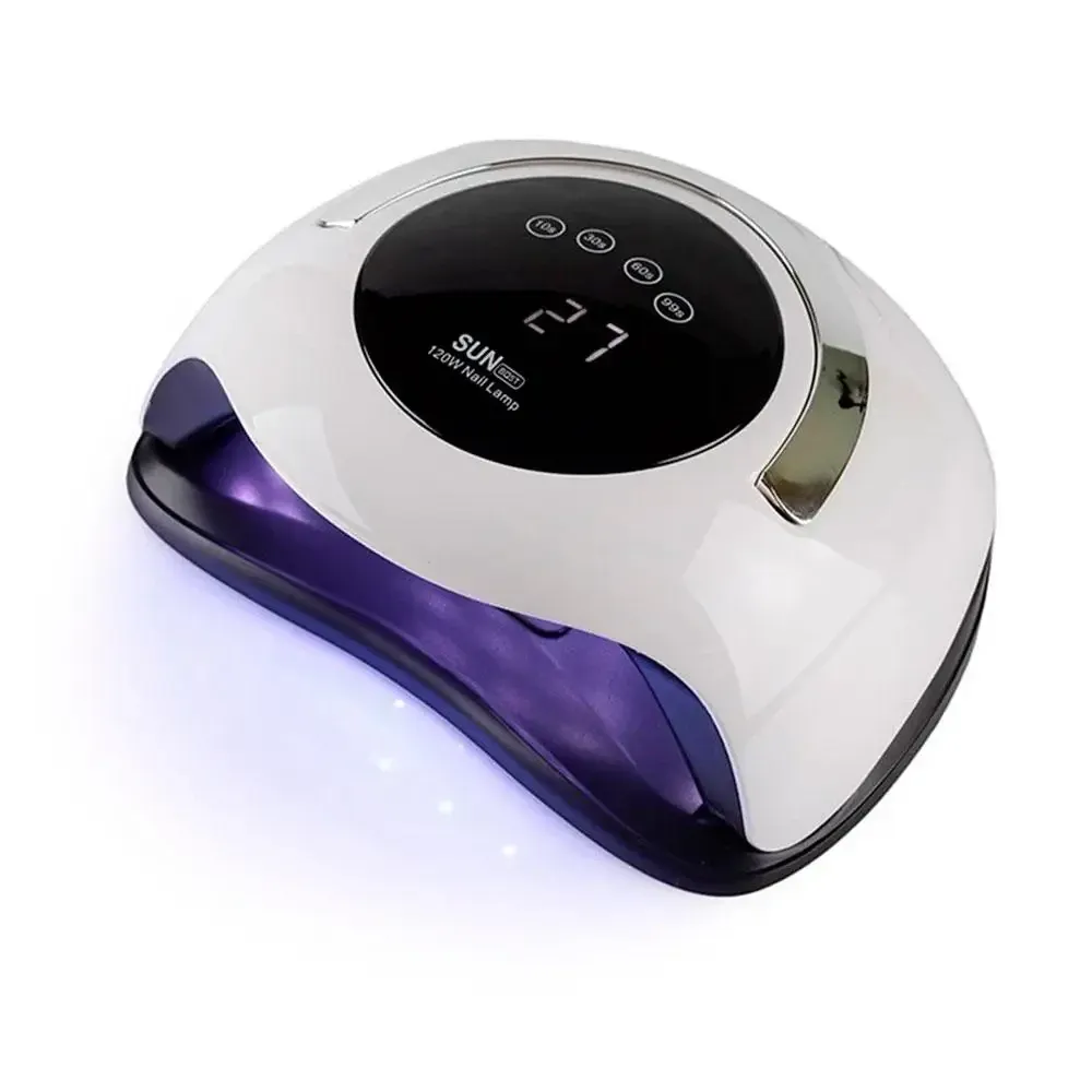 Лампа для маникюра SUN BQ-5T 120Вт UV+LED, Белая/Ультрафиолетовая лампа для сушки ногтей с ручкой и дисплеем Киев - изображение 1