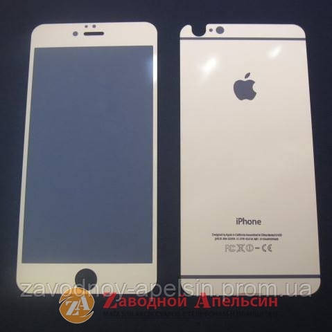 Защитное стекло iPhone 6+ 6s plus 2в1 золотое Одесса - изображение 2