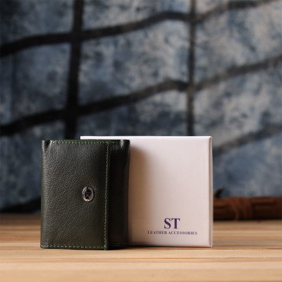 Кошелек ST Leather Из натуральной кожи Зеленый (23083) Винница - изображение 5