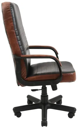 Офисное Кресло Руководителя Richman Prius Fly/Madras Пластик Рич М1 Tilt Черно-коричневый Киев