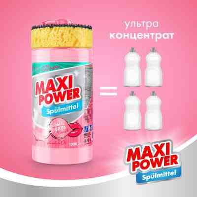Средство для ручного мытья посуды Maxi Power Бабл Гам 1000 мл (4823098408505) Винница