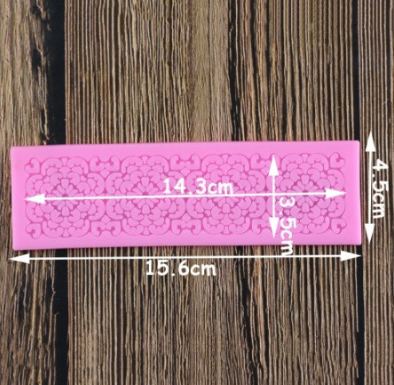 Молд кондитерский Кружевной 156 на 45 мм розовый Киев - изображение 2