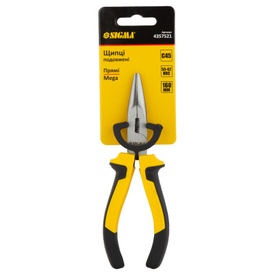Плоскогубці Sigma довгогубці прямі 160мм Standard (4357521) (4357521) Вінниця - фото 3