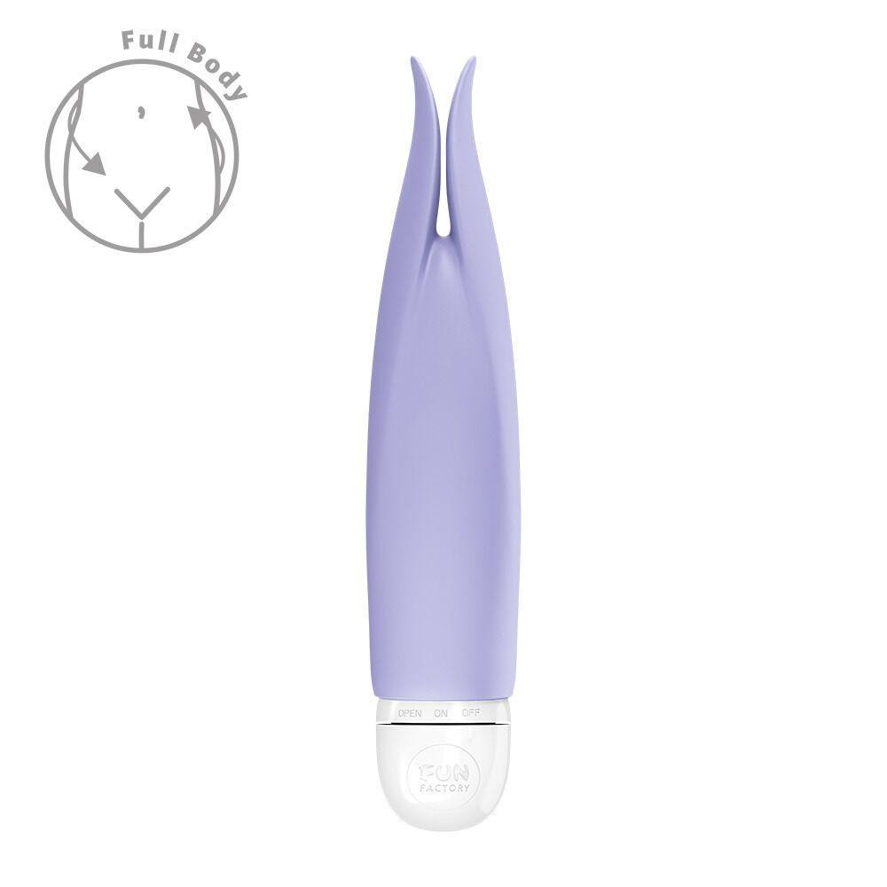 Вібратор з пелюстками Fun Factory VOLITA purple, компактний, дуже тихий, на батарейках Sex Aura Київ - фото 4