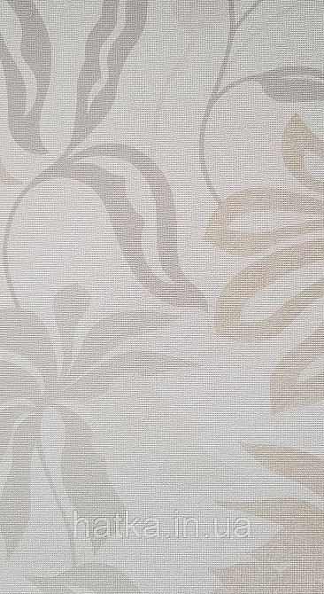 Обои виниловые на флизелине Grandeco Universe метровые листья монстеры желтые бежевые на белом Киев - изображение 1