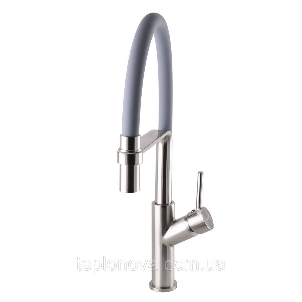 Змішувач для кухні Globus Lux DENVER Flex GDF-32-08-02 Сталь-Сірий Гофроїзлив, латунь Чернівці - фото 7