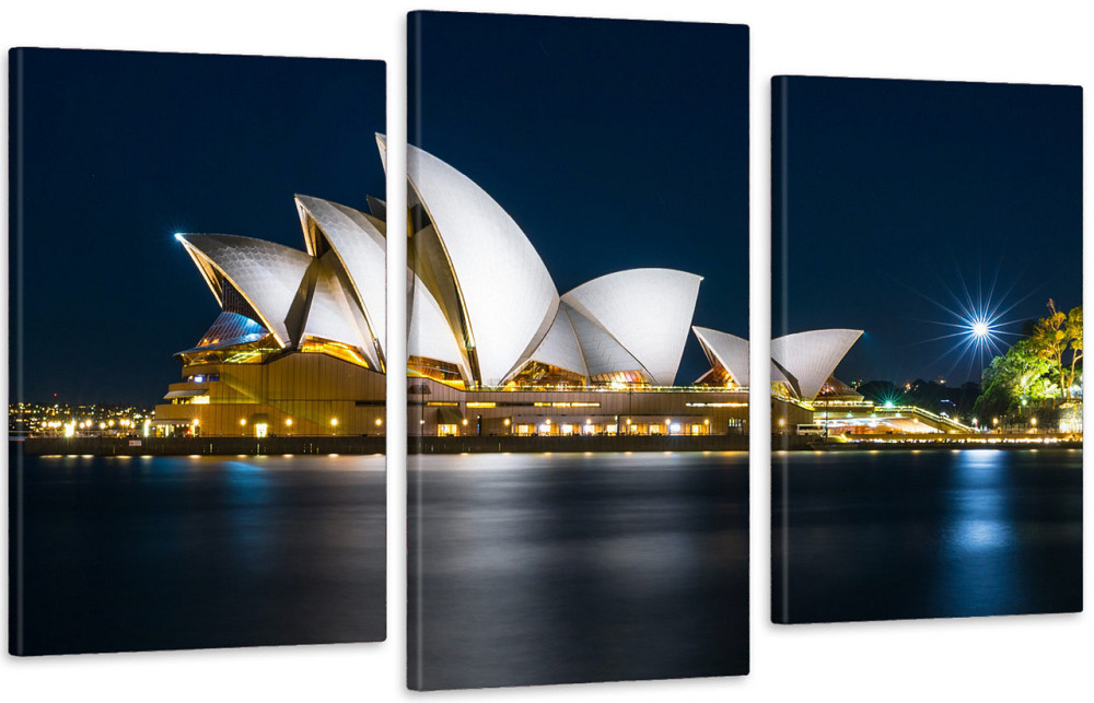 Модульна картина у вітальню/ спальню Нічна Опера    Art-548_3 70x130 см Київ - фото 1