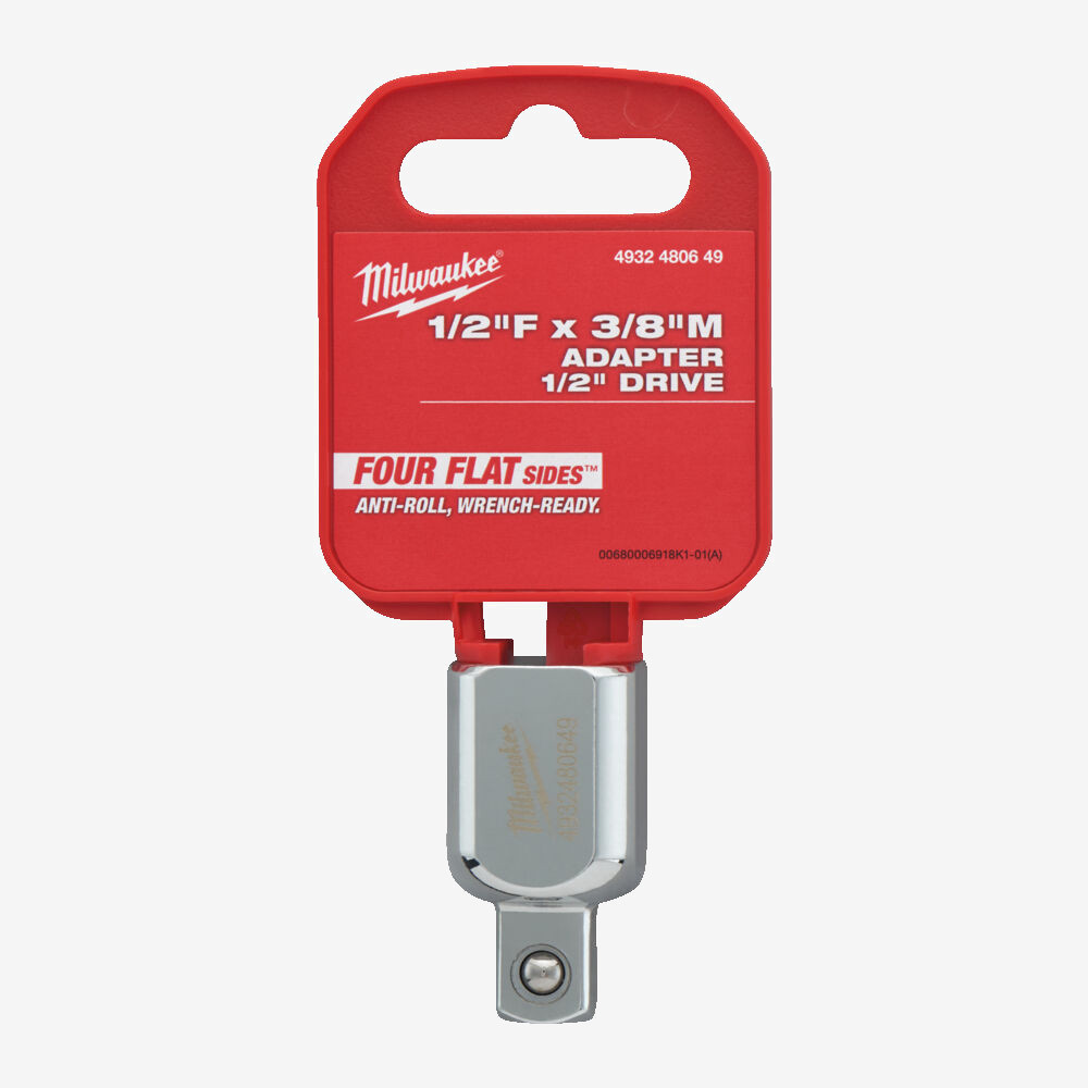 Перехідник для головок хромований MILWAUKEE з 1/2'' на 3/8'' Одеса - фото 3