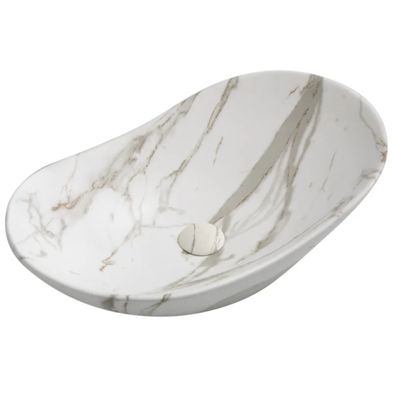 Раковина накладна MIXXUS PREMIUM WAVE-0105 MARBLE 620х360х160mm   ( MP6559 ) 27925 Харьков