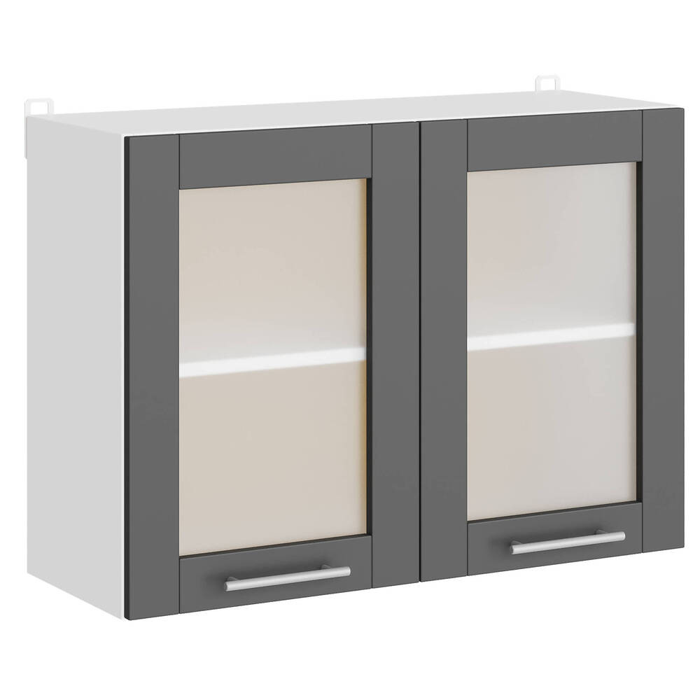 Кухонний модуль вітрина Еверест Еко 800 дуб крафт білий/графіт 80х30х58 см (DTM-071002) Дніпро - фото 1