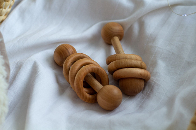 Деревянная детская погремушка WooolyWool Киев - изображение 4