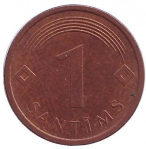 Монета 1 сантим. 2007 рік, Латвія. З обігу..(АТ) Полтава - фото 1