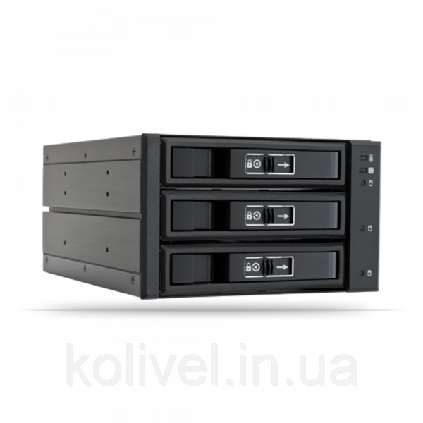 Бекплейн Chieftec CBP-2131SAS 2x5.25" -> 3x3.5" HDDs Hot-Swap Aluminium (CBP-2131SAS) Київ - фото 1