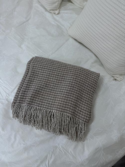 Vladi Плед Vladi 140x200 см вовняно-кашемірове 40/5% Тоскана коричневий Коломия - фото 6