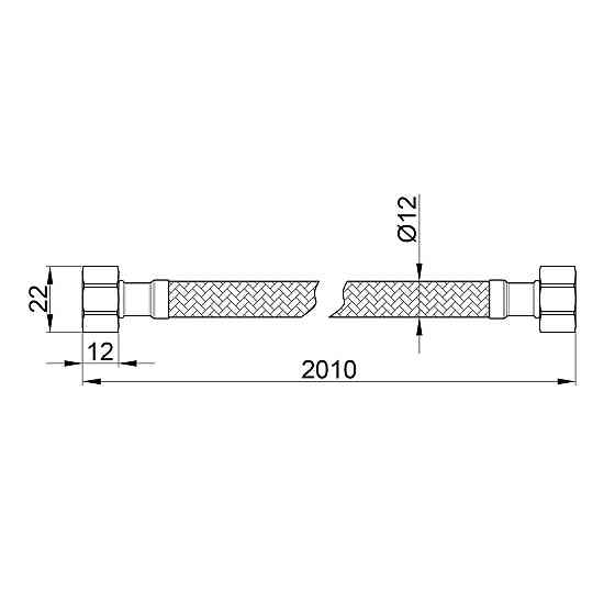 Гнучка підводка для води Thermo Alliance Standart 200 см ГГ SD397W200 Київ