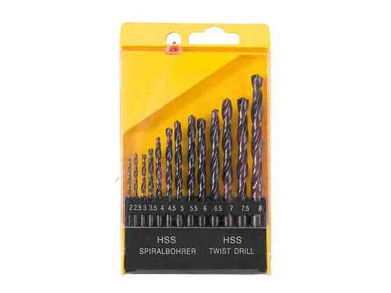 Набор сверл по мет.13 шт.HSS (2-8 мм) черные 11-0213 ТМ MASTER TOOL Solmir Киев