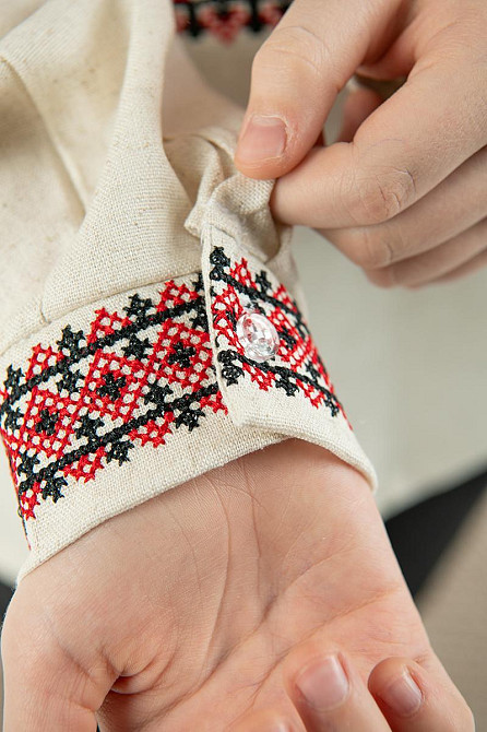 Вишиванка для хлопчиків, натуральна, лляна топ Київ - фото 4