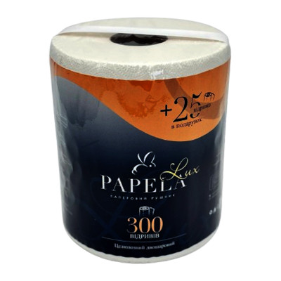 Бумажные полотенца Papela Lux 2 слоя 300+25 отрывов 1 рулон (4820270940297) Винница - изображение 1