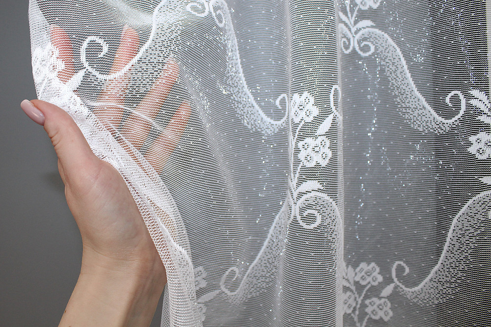 Тюль жакард VR-Textil № 1321т Арка на кухню колір білий 350х150 см (53-0202) Київ - фото 3