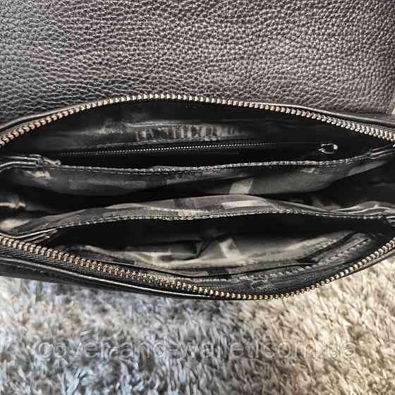 Стильна чоловіча шкіряна барсетка клатч на дві блискавки ST Leather 10021 Київ